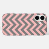 Rosa und Grau Zigzag Case-Mate iPhone Hülle (Rückseite (Horizontal))