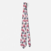 Rosa und graue abstrakte Gingham-Krawatte für Herr Krawatte (Vorderseite)