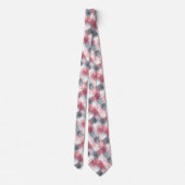 Rosa und graue abstrakte Gingham-Krawatte für Herr Krawatte (Rückseite)