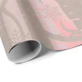 Rosa und graue Birkenwälder Geschenkpapier (Rolleneckpunkt)