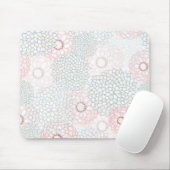 Rosa und graue Blume Burst Design Mousepad (Mit Mouse)