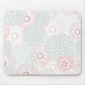 Rosa und graue Blume Burst Design Mousepad (Vorne)