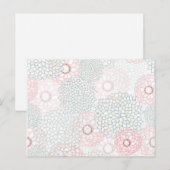 Rosa und graue Blume Burst Design Postkarte (Vorne/Hinten)