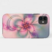 Rosa und graue Blume Case-Mate iPhone Hülle (Rückseite (Horizontal))