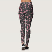 rosa und graue Camouflage abstrakt Leggings (Rückseite)