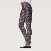 rosa und graue Camouflage abstrakt Leggings (Links)
