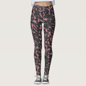 rosa und graue Camouflage abstrakt Leggings (Vorderseite)