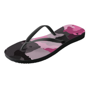 rosa und graue Camouflage Badesandalen