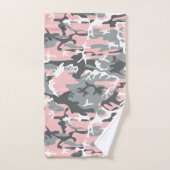 Rosa und graue Camouflage, Militär, Armee Badhandtuch Set (Handtuch)