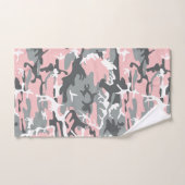 Rosa und graue Camouflage, Militär, Armee Badhandtuch Set (Handtuch)
