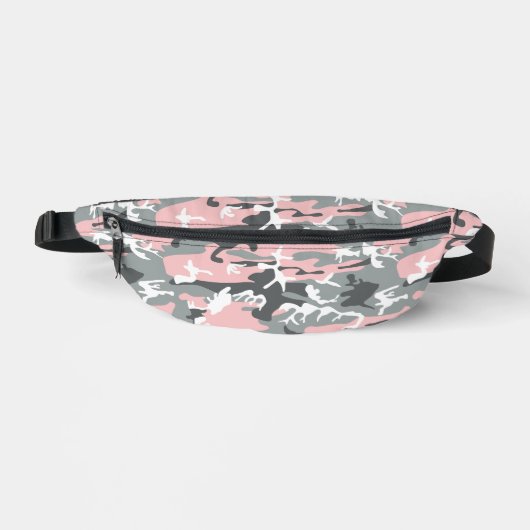 Rosa und graue Camouflage, Militär, Armee Bauchtasche (Vorderseite)