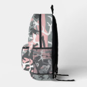 Rosa und graue Camouflage, Militär, Armee Bedruckter Rucksack (Rechts)