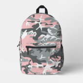 Rosa und graue Camouflage, Militär, Armee Bedruckter Rucksack (Vorderseite)
