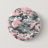 Rosa und graue Camouflage, Militär, Armee Button (Vorderseite)