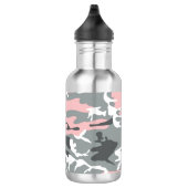 Rosa und graue Camouflage, Militär, Armee Edelstahlflasche (Rechts)
