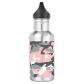 Rosa und graue Camouflage, Militär, Armee Edelstahlflasche (Links)
