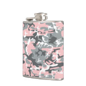 Rosa und graue Camouflage, Militär, Armee Flachmann (Links)