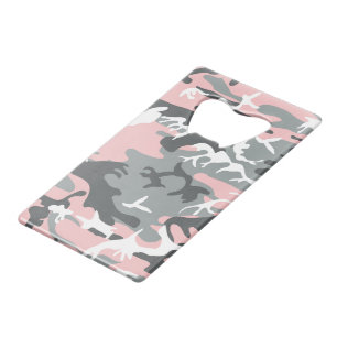 Rosa und graue Camouflage, Militär, Armee Geldbeutel Flaschenöffner