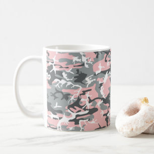 Rosa und graue Camouflage, Militär, Armee Kaffeetasse