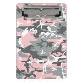 Rosa und graue Camouflage, Militär, Armee Mini Klemmbrett (Vorderseite)