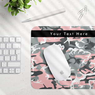 Rosa und graue Camouflage, Militär, Armee Mousepad
