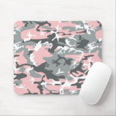 Rosa und graue Camouflage, Militär, Armee Mousepad (Mit Mouse)