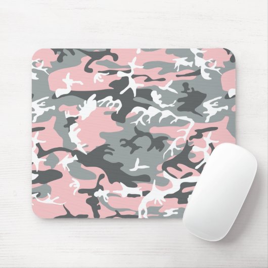 Rosa und graue Camouflage, Militär, Armee Mousepad (Mit Mouse)