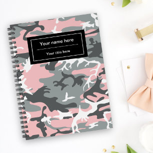 Rosa und graue Camouflage, Militär, Armee Notizblock