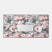 Rosa und graue Camouflage, Militär, Armee Schreibtischunterlage (Tastatur & Maus)