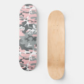 Rosa und graue Camouflage, Militär, Armee Skateboard (Vorderseite)