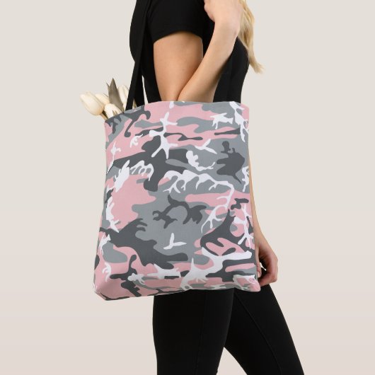Rosa und graue Camouflage, Militär, Armee Tasche (Von Nahem)