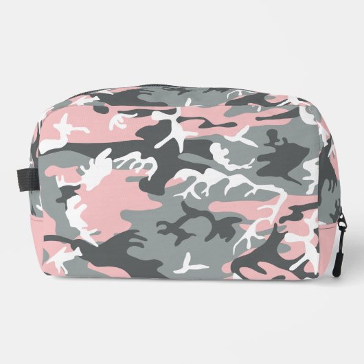 Rosa und graue Camouflage, Militär, Armee Waschbeutel (Vorderseite)