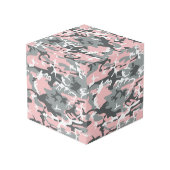 Rosa und graue Camouflage, Militär, Armee Würfel (Rückseite Schrägansicht)