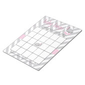 Rosa und graue Elefanten | Babydusche - Spiel Notizblock (angewinkelt)