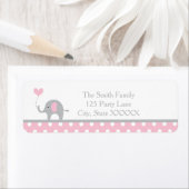 Rosa und graue Elefantengeburt Rücksendeadresse (Insitu)