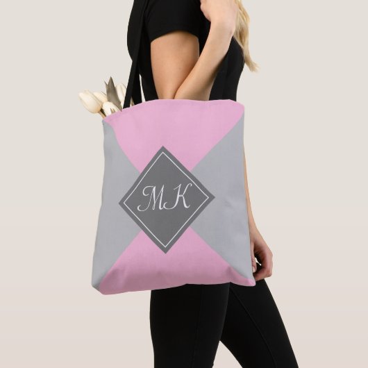 Rosa und graue Farbkombination Tasche (Von Nahem)