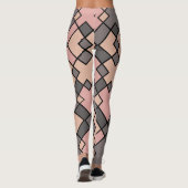 rosa und graue Farbverlaufsmuster Leggings (Rückseite)