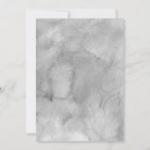 Rosa und graue Flora Wasserfarbe Elegante Hochzeit Einladung (Rückseite)