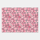 Rosa und graue Giraffe drucken Geschenkpapier Set (Vorderseite)