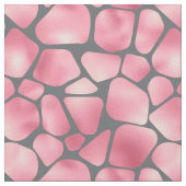 Rosa und graue Giraffe drucken Stoff (Nahaufnahme)