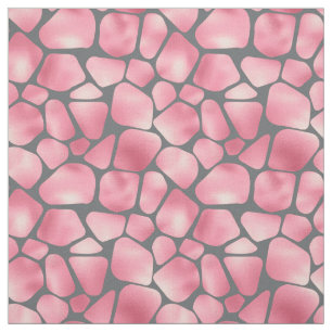 Rosa und graue Giraffe drucken Stoff