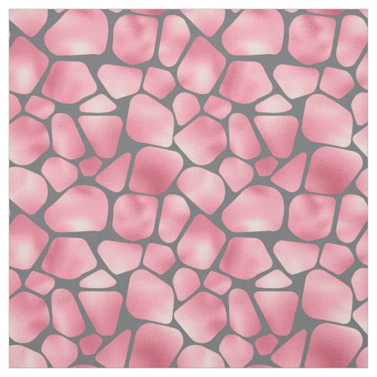 Rosa und graue Giraffe drucken Stoff (Muster)