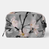 Rosa und graue Kirschblüten Waschbeutel (Rückseite)