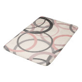 Rosa und graue Kreise Badematte (Schrägansicht)