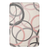 Rosa und graue Kreise Badematte (Vorderseite Vertikal)