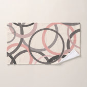 Rosa und graue Kreise Badhandtuch Set (Handtuch)