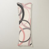 Rosa und graue Kreise Seitenschläferkissen (Vorderseite Vertikal)