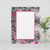 Rosa und graue Kunst Briefbogen (Stehend Vorderseite)