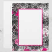 Rosa und graue Kunst Briefbogen (Vorne/Hinten)