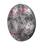 Rosa und graue Kunst Dartscheibe (Vorderseite rechts)